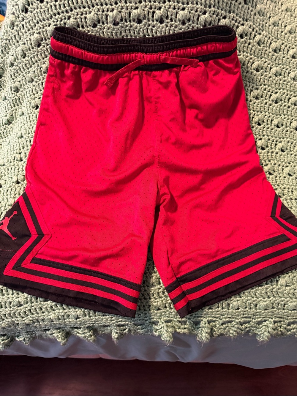 Jordan Red and Black Kids Basketball Shorts